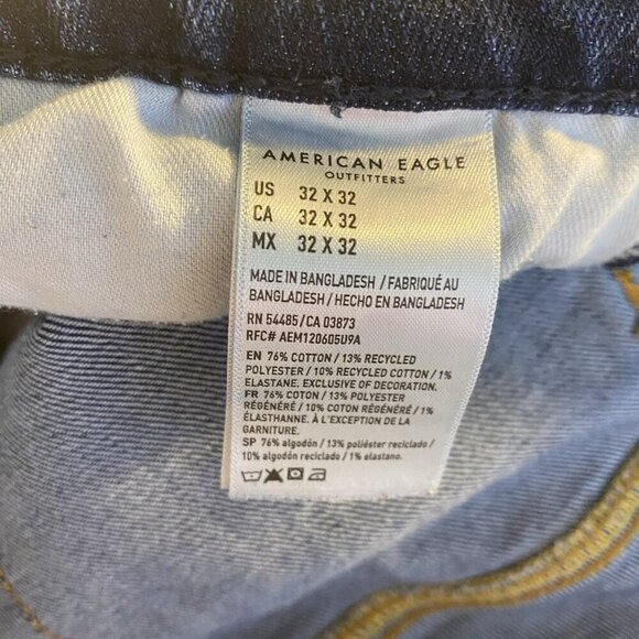American Eagle Airflex Athletic Straight Jeans  Men's Size 32x32 READ Inseam 30" - Picture 6 of 7